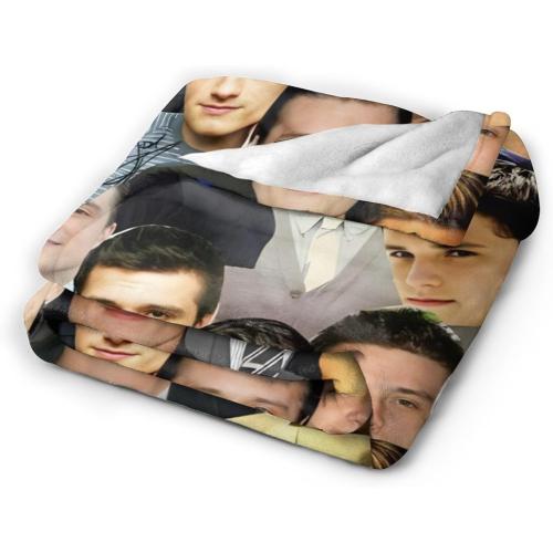 Josh Hutcherson Photo Collage Blanket Super Soft and Comfortable Flannel Throw Suitable for Sofa, Bed, Office, Unisex Travel Home Decoration Comfortable Wool Blanket Beach Blanket Gift 50x40
