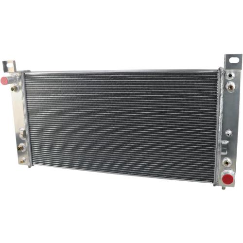 CoolingCare All Aluminum Double Oilcooler 3 Row Radiator for 1999-2011 Chevy Silverado, GMC Sierra 1500 2500 Series V8 Engine (19 x 40 OVERALL)