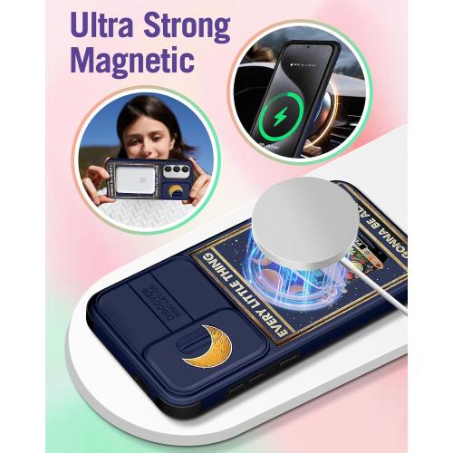Funermei for Samsung Galaxy S25/24 Plus Case with Magnetic Ring Stand