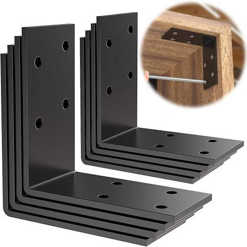1.5x3x3 Inch Galvanized L Bracket, 8PCS 90 Degree Angle Bracket for Shelf, Iron Corner Brackets for Wood Post,Shelves,Furniture