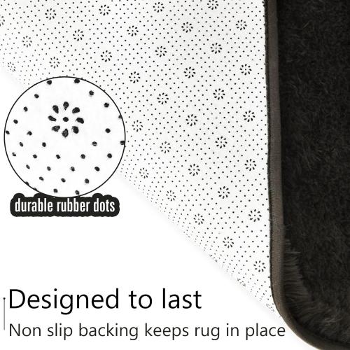 LOCHAS Ultra Soft Indoor Modern Area Rugs Fluffy Living Room Carpets for Children Bedroom Home Decor Nursery Rug , Dark Grey