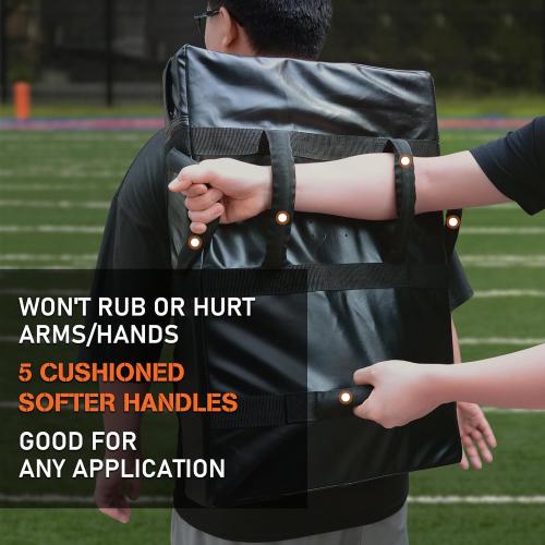 Hikeen Football Blocking Pad Training Equipment Denser Softer Foam Kick Pads for Football, Basketball, Hockey, Lacrosse Tackle Dummy - 24x16 Kick Shield Pad with Handles (1PCS)