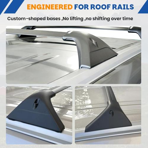 300Lbs Roof Rack Cross Bars Fit for 2021-2026 Nissan Rogue SV/SL/Platinum with Flush Roof Rails, Heavy-Duty Aluminum Crossbars, Sunroof Compatible, Easy Installation Cargo Accessories