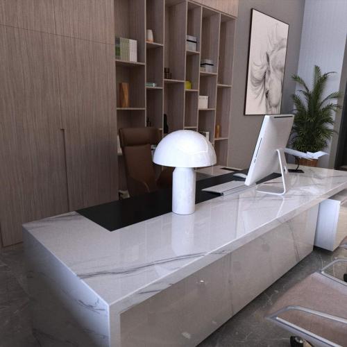 Large White Marble Granite Wallpaper Peel Stick Thicken Waterproof Furniture Sticker Self-Adhesive Contact Paper Marble Vinyl Wrap for Countertop Fireplace Backsplash DIY Wall Sticker