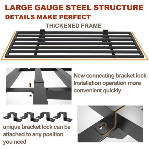 2 Pack Garage Wall Mounted Shelf System, 3.87'×1.64' Heavy Duty Steel storage Shelving with 6 Hooks, 2 shelves with stands 600lbs, Black