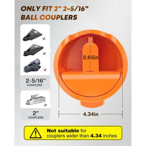 Kohree Trailer Coupler Lock for 2-5/16, 2, Anti Theft Tongue Lock