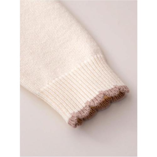 Size 5Y SHENHE Girl's 2 Piece Fall Outfits Crewneck Bow Sweater and Pleated Knit Flare Mini Skirt Set