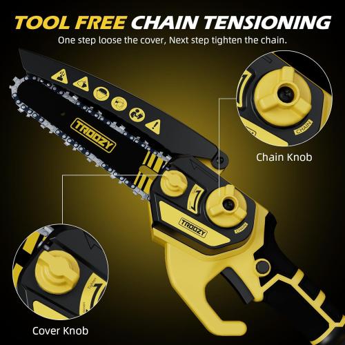 Cordless Pole Saw & Mini Chainsaw 2-in-1, 6-inch Brushless Electric Tree Trimmer,Tree Cutter for Outdoors Pruning & Wood Cutting, Battery Included