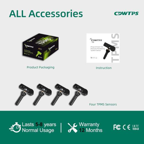 Set of 4 TPMS Sensor,GM 315Mhz Tire Pressure Monitoring Sensor Compatible for Chevy Silverado GMC Cadillac Buick Pontiac Saturn Hummber Saab Replace#13598771 13598772 13586335 13581558