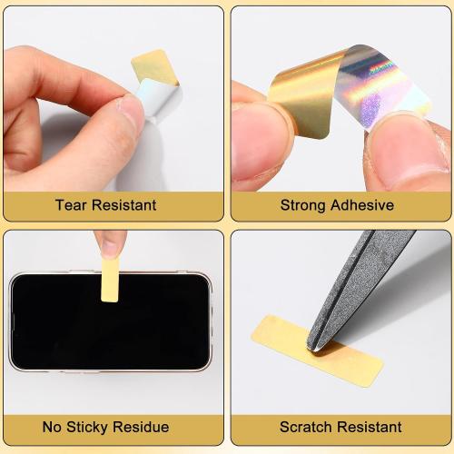 Gersoniel 1600 Pcs Label Tapes Compatible with D30 Label Printer Laminated Labeling Stickers Thermal Labels for Home Office(Laser Gold,12 x 40 mm)