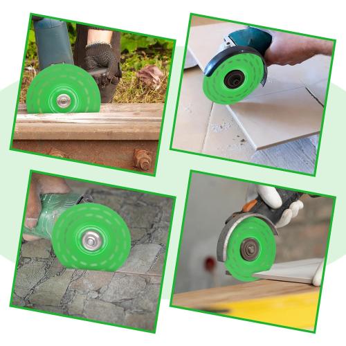 4Pcs 4.5 Inch Vacuum Brazed Ultra-Thin Multi-Pore Flat Abrasive Sheet Disc