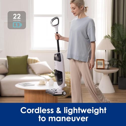 Tineco iFLOOR 2 Complete Cordless Wet Dry Vacuum Floor Cleaner and Mop, One-Step Cleaning for Hard Floors, Great for Sticky Messes and Pet Hair