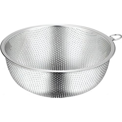 GREATLINK Food Pasta Colanders and Strainers for Kitchen Stainless Steel Collander, Kitchen Mesh Colander Large Metal Strainer for Pasta, Spaghetti, Berry, Veggies, Fruits, Noodles, Rice,Salads