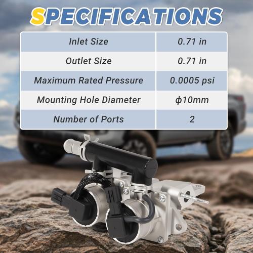25710-31022 Secondary Air Injection Check Valve, Fit for Toyota Tacoma | 4.0L V6 1GR-FE 2012 2013 2014 2015 - Replace 2571031021 17613-0P010 2571031020