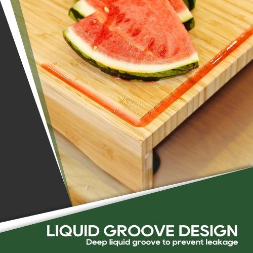 RVGUARD RV Stove Top Cover Board, Countertop Cutting Board with Adjustable Legs and Juice Grooves for Camper Trailer Gas or Electric Range,17x20