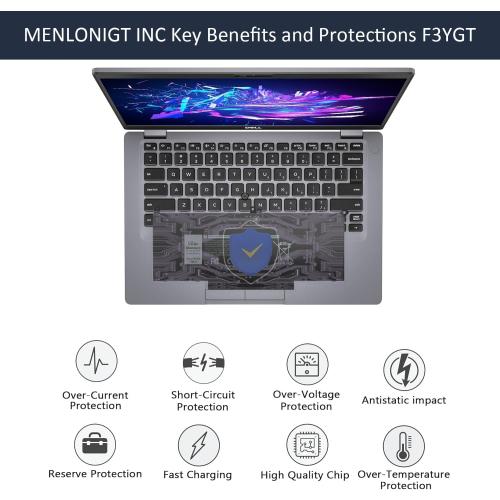 7480 F3YGT 2X39G 60WH Laptop Battery for Dell Latitude 12 7000 7280 7290 13 7000 7380 7390 P29S002 14 7000 7480 7490 E7280 E7480 E7490 E7290 E7380 Battery fits Dell 453-BBCF 451-BBYE KG7VF DM3WC DM6WC