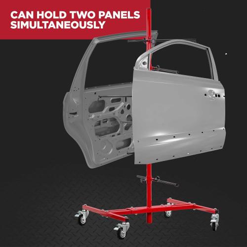 TCP Global Auto Panel Tree Paint Stand Holder with Adjustable Center Post - Hook Levers Securely Hang Automotive Panels, Doors, Fenders, Bumpers, Car Parts - Auto Body Shop Painting, Save Time & Labor