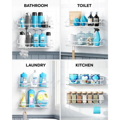 Nieifi Shower Caddy Adhesive, Shower Shelves, Shampoo Holder for Bathroom