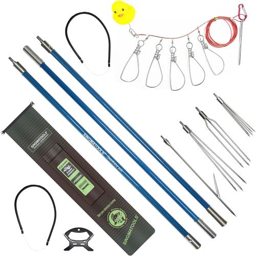 Blue Spearfishing Pole Hawaiian Sling Fishing Spear Set Fiberglass Pole Spear Harpoon Spearfishing Gear