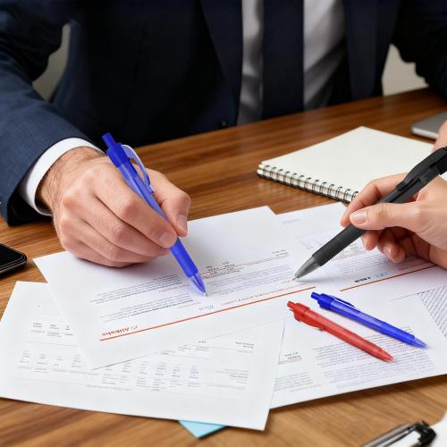 deegtran Pens Bulk, 30 Pack No Bleed Red Ink Click Pens with Soft Grip, Wholesale Retractable Ballpoint Pens for Office School, Medium Point Smooth 1.0MM