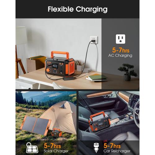 EBL Portable Power Station 300W(Peak 600W), 269.36Wh Lithium Battery Camping Solar Generator for Outdoor and Indoor Emergency Use