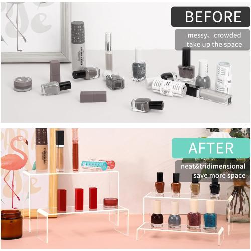 Size Large 10pcs 2 Set Acrylic Risers for Display Clear Perfume Organizer Stands Acrylic Display Risers for Show Figures, Cupcake, Jewelry, Toys, Perfume and More (Large Size)