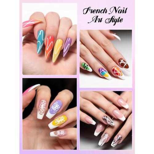 ??1 PCS White Nail Art Polish Pens, Kalolary 0.5mm Nail Art Markers Nail Point Graffiti Dotting Pen Drawing Painting Liner Brush for DIY Nail Art Beauty Adorn Manicure Tools