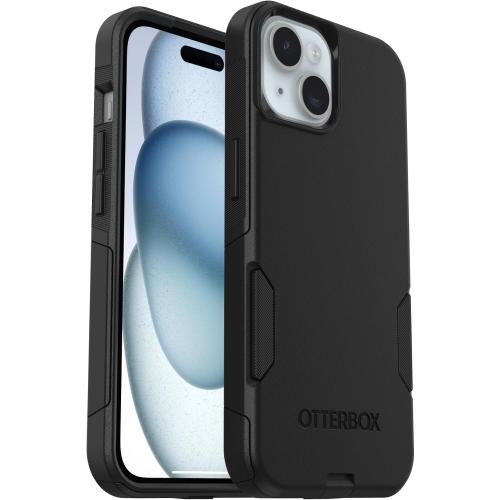 OtterBox iPhone 17e, 16e, 15, 14, & 13 Commuter Series Case - Black, Slim & Tough, Pocket-Friendly, with Port Protection - Thin & Protective iPhone Case, Dual-Layer, Impact Absorbing iPhone Case