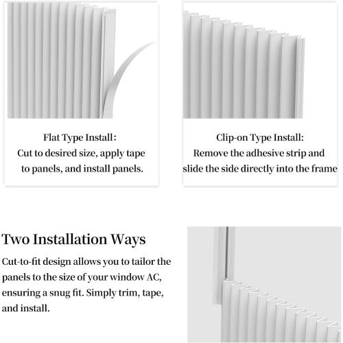 Side Panels Air Conditioner Compatible with Frigi-daire 18FFRACP01 Universal Air Conditioner Side Panels, Adjustable 7-12 Width, Fits Most Window AC Units