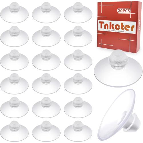 Transparent Anti-Collision Suction Cups, 18mm/0.7 Mark-Free Design for Glass Table Tops, Furniture, and Desks