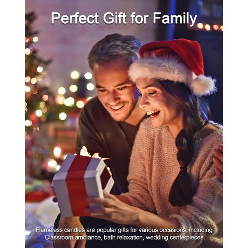 LOGUIDE Flickering Flameless Candles with Remote Timer, Realistic 3D Moving Flame with Real Wax Pillar LED Candles,Lasting 500 Hours Battery Operated Candles for Wedding Decoration, Christmas,3 Pack