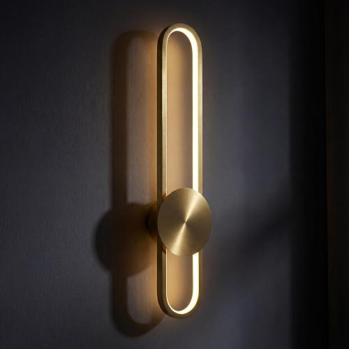Modern Wall Sconce Dimmable 3000K/4000K/6000K LED Wall Light Fixture, Hardwired Wall Lamp for Living Room, Dining Room, Bedroom, Hallway, Lobby, Entryway (Brushed Gold, 22inch/H56cm)