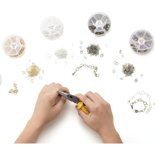 Jump Rings Kit With1000PCS Open Jump Rings 40PCS 12mm Lobster Clasps and Jump Rings Opener for Jewelry Making Keychains and Necklace Repair (Bronze)