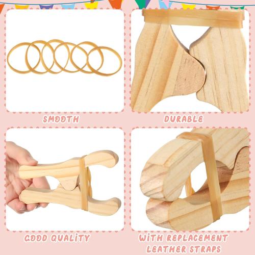 Simgoing 6 Pcs Wooden Fort Clips for Silks Blanket Building,White
