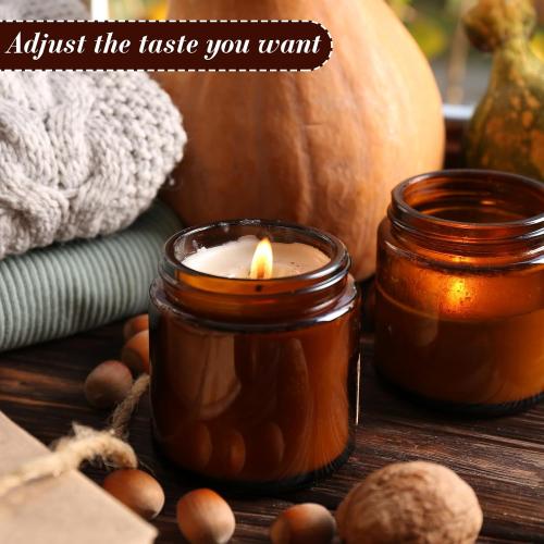 Zhehao 24 Pcs Glass Candle Jars with Lids Bulk, Round Empty Candle Container Tins, Dishwasher Safe and Leakproof DIY Crafts(Amber,Black,4 oz)