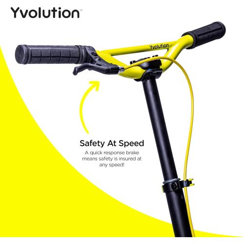Yvolution Fliker A3/Pro Kids Drift Scooter, Adjustable Handlebar in 3 Heights, 3 Wheels, for Boys and Girls Age 7  Years Old, Max User Weight 175/220 Ibs