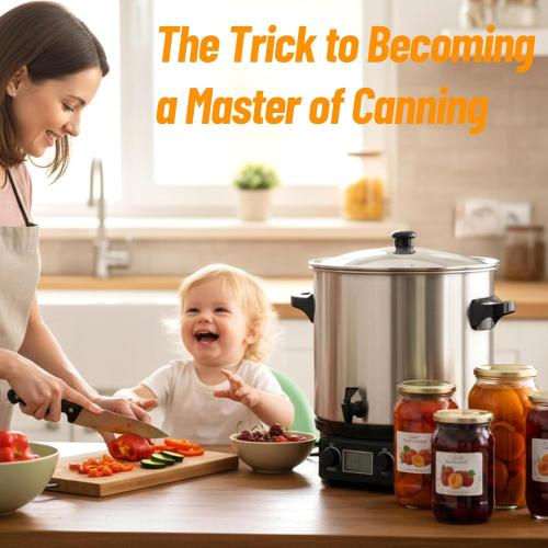 24.5QT Premium Stainless Steel Electric Water Bath Canner - Large-Capacity Digital Electric Canner with LCD Display, Adjustable Temp 86-212°F & Timer for Canning, Making Jams, Sauces, Pickles, Soups