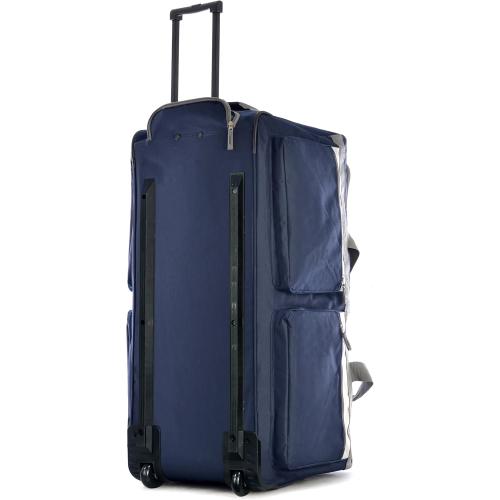 Olympia U.S.A. 33 inch Jumbo Size 8 Pockets Wheeled Rolling Duffel Bag Water Resistant Luggage Lightweight Travel Suitcase with Retractable Handle