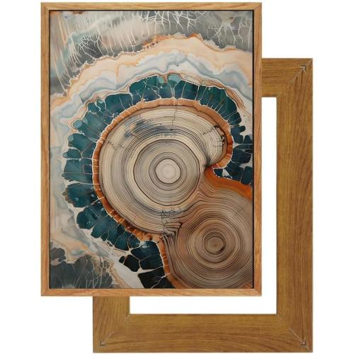 Tree Ring Wall Art Framed, Modern Nature Decor, Easy to Hang 24x36 Inch | The Art of Nature's Timeline,Affordable & High quality,Perfect for your Living Room, Bedroom, Bathroom & Office