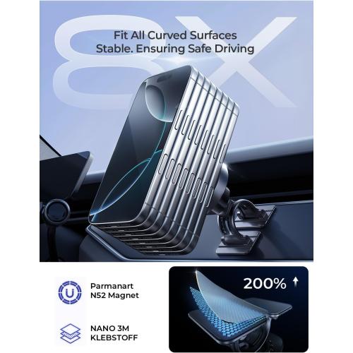 LISEN for Qi2.2 25W MagSafe Car Mount Charge,Cooling Fan,95W Fast Adapter
