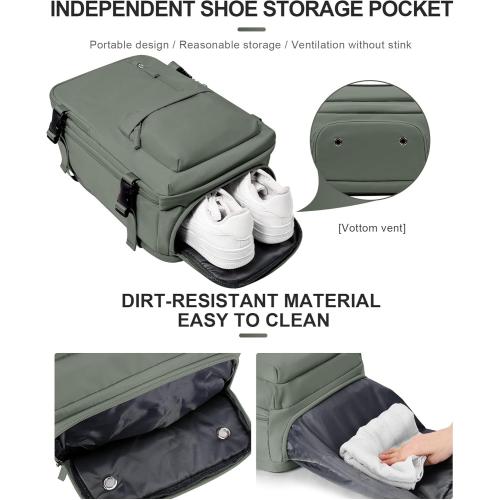 WONHOX Large Travel Backpack Carry on Flight Approved Laptop Work Business Backpack for Women Men Mochila de Viaje