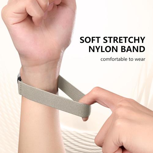 Lerobo 5 Pack Stretchy Bands Compatible with Samsung Galaxy Watch 7 6 5 4 FE Band 40mm 44mm 45mm/Watch 6 4 Classic 4 42mm 46mm 43mm 47mm/Active 2,20mm Soft Nylon Solo Loop Band Elastic Strap