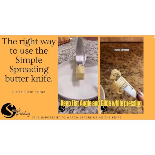 Simple preading Stainless Steel Butter Spreader knife, Butter Knife - 3 in 1 Kitchen Gadgets 2 knifes