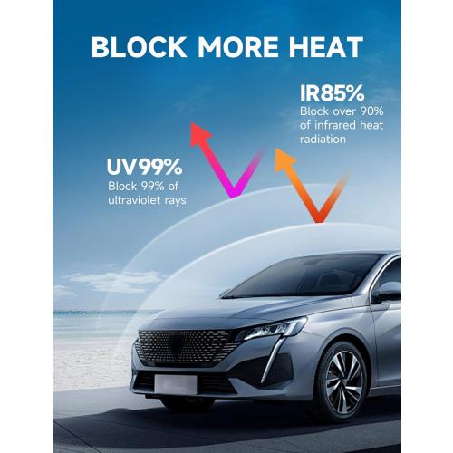 Window Tint Car Automotive, Privacy Protection, Nano Ceramic Car Window Tint, 2Mil Thick, DIY Installation, UVR 99% Heat& UV Block or Professional Application, (20% VLT), 20 x 10FT