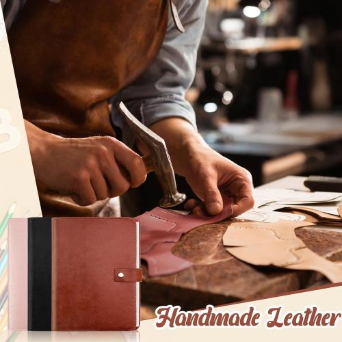 SKLENICE PU Leather Composition Notebook Cover 9 3/4 X 7 1/2 in With Composition Book 100 Sheets Vintage Rustic Distressed Leather Journal Notebook Cover Portfolio For School Office Home (Brown)