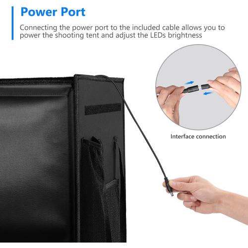 NEEWER Photo Studio Light Box, 16 x 16 Shooting Light Tent with Adjustable Brightness, Foldable and Portable Tabletop Photography Lighting Kit with 80 LED Lights and 4 Colors Backdrops