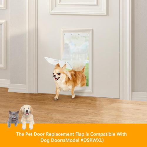 2 Pack Dog Door Replacement Flaps Compatible with Extra Large Dog Door, 17.95 x 9.92 Flexible Doggy Door Replacement Flap with Metal Strip, XL Pet Door Replacement Fits Dogs Between 36 and 90 Lbs