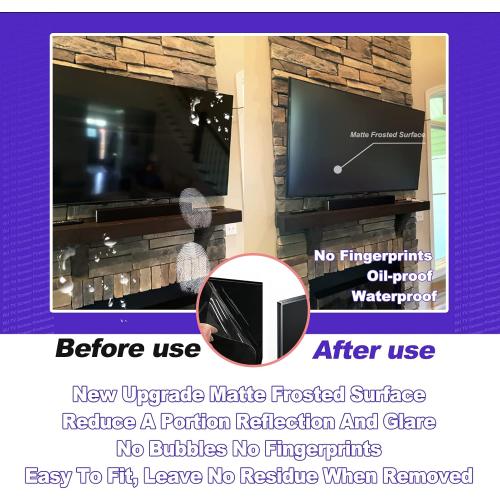 75 Inch Anti Glare TV Screen Film with Blue Light Filter,75 In TV Anti Glare Screen Protector TV Glare Stopper Matte Film (75 1645)