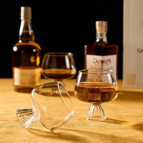 4 Pack Clear BELLAFORTE Goblet Cocktail Glasses, Brandy Glass, Cognac Cups | Set of 4 | 19 oz, Modern Clear Glassware for Gin Tonic, Aperol Spritz, Premium Borosilicate Glass - Idea Gift for Cocktail Lover