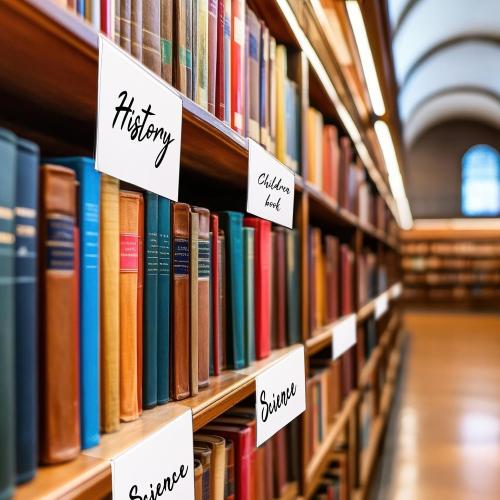 Containlol 15 Pcs Moveable Shelf Label Holder for Library, 5.1 x 3.2 Inch
